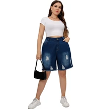 Summer Fashion Plus Size Short Pants Women Vintage High Waist Ripped Wide Leg Jeans Shorts Oversize Casual Straight Pantalones
Summer Fashion Plus Size Short Pants Women Vintage High Waist Ripped Wide Leg Jeans Shorts Oversize Casual Straight Pantalones