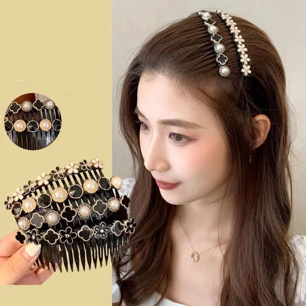 Women's Pearl Hair Comb Insertion & Bangs Combs Broken Hair Sorting Divine Tool Head Clip Headdress Hair Clip Back Head Spoon
Women's Pearl Hair Comb Insertion & Bangs Combs Broken Hair Sorting Divine Tool Head Clip Headdress Hair Clip Back Head Spoon
