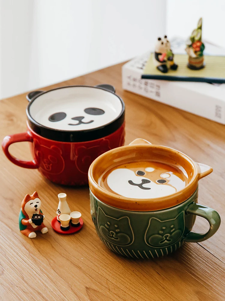 Japanese Cartoon Chai Dog Panda Ceramic Cup with Cover Couple Breakfast High Beauty Mug Cute Milk Cup
Japanese Cartoon Chai Dog Panda Ceramic Cup with Cover Couple Breakfast High Beauty Mug Cute Milk Cup