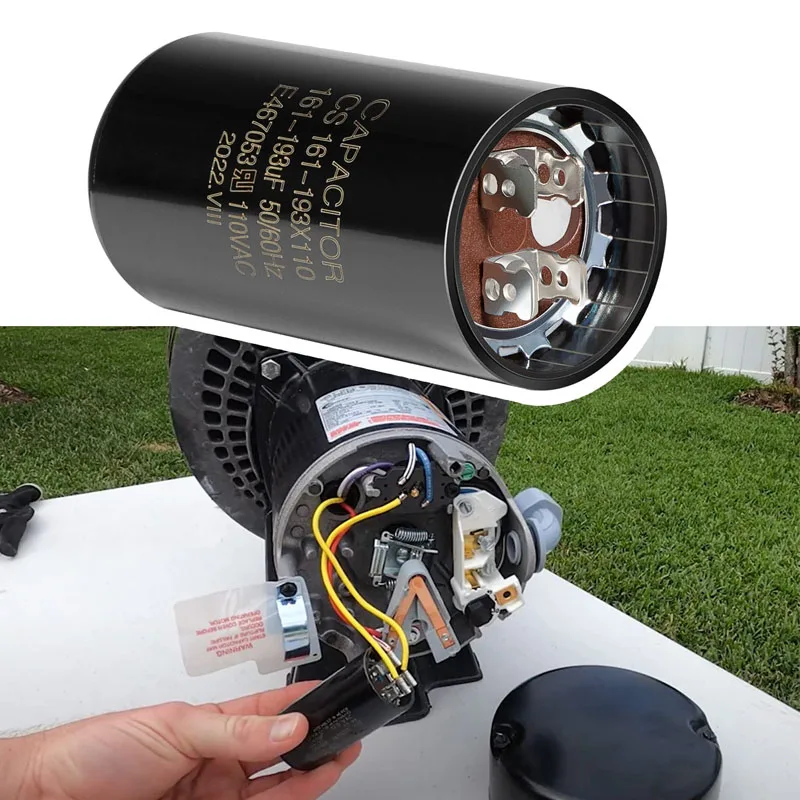 161-193uf/MFD 110VAC Pool Pump Motor Start Capacitor 50/60Hz for Hayward Super Pump, Used on Both 110 Volt & 220 Volt Motors
161-193uf/MFD 110VAC Pool Pump Motor Start Capacitor 50/60Hz for Hayward Super Pump, Used on Both 110 Volt & 220 Volt Motors