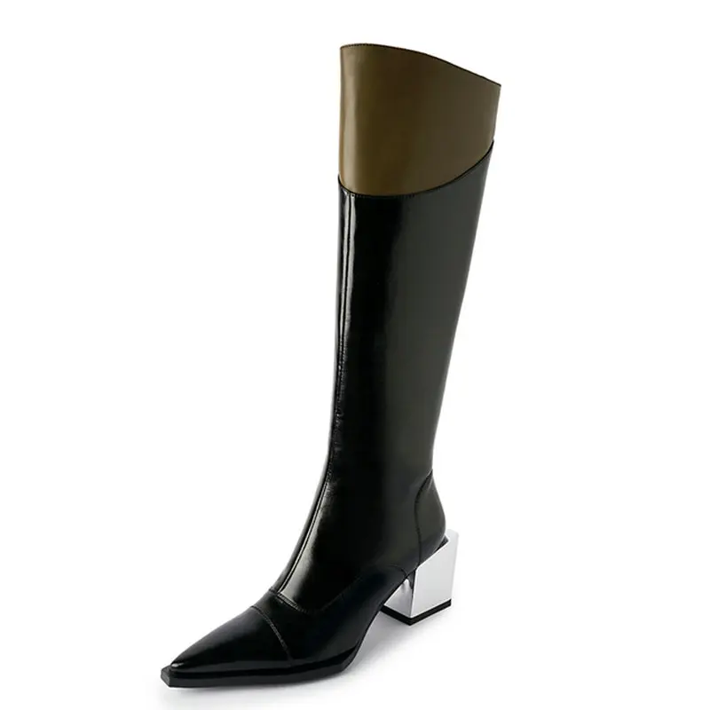 2024 Brand Women Genuine Leather Knee High Boots Low Heel Motorcycle Warm Long Boots Woman Shoes Black Size 34-40
2024 Brand Women Genuine Leather Knee High Boots Low Heel Motorcycle Warm Long Boots Woman Shoes Black Size 34-40