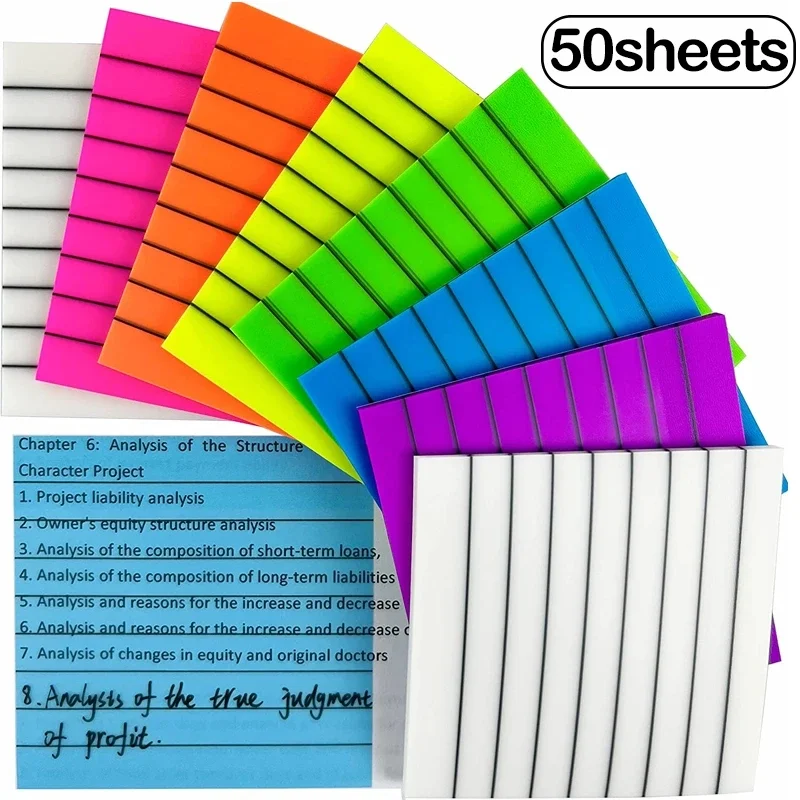 50 Sheets Lined Transparent Posted It Sticky Note Pads Notepads Journal School Stationery Office Supplies PET Tabs Memo Pad
50 Sheets Lined Transparent Posted It Sticky Note Pads Notepads Journal School Stationery Office Supplies PET Tabs Memo Pad