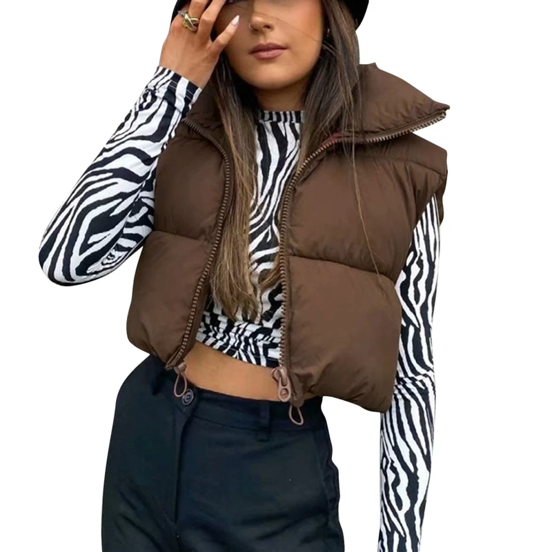 Women New Fashion Waistcoat Stand Collar Sleeveless Zip Up Padded Gilet Coat Fall Winter Warm Lightweight Outwear Puffer Vest
Women New Fashion Waistcoat Stand Collar Sleeveless Zip Up Padded Gilet Coat Fall Winter Warm Lightweight Outwear Puffer Vest