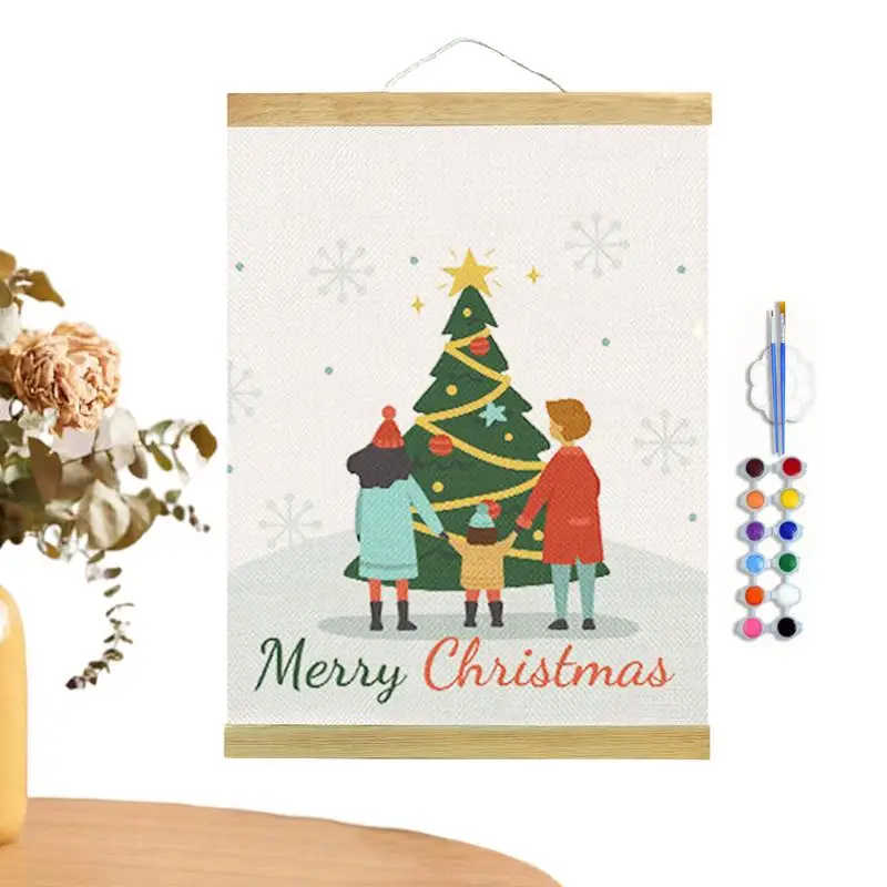 

Детский рулон для рисования, цифровая картина маслом, раскраска, Свиток, практичные раскраски, набор для рисования, рождественские мероприятия «сделай сам»