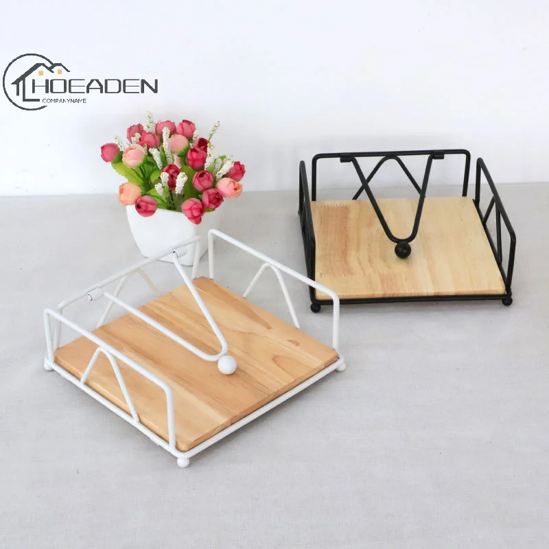 

Flat Napkin Holder Metal Kitchen Napkin Holder With Weighted Tension Arm Rustic Tissue Paper Dispenser For Countertop Table