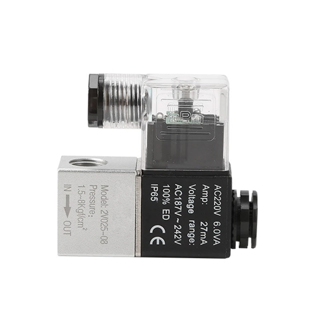 

DC 12V 24V 110V 220V Solenoid Valve 0.8MPA 2 Way Normally Closed Direct-acting Pneumatic Valves For Air Gas Controller Switch