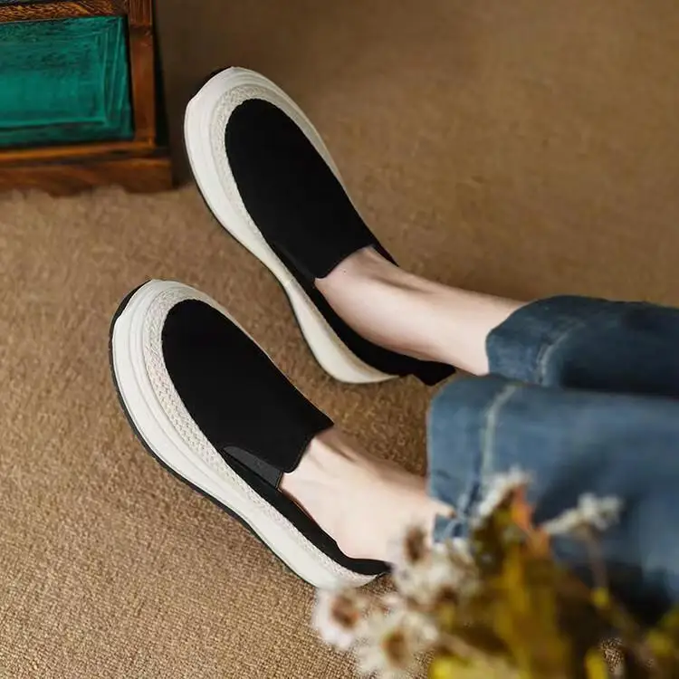 New Women's Flat Platform Shoes Casual Slip on Loafer for Women Wedges Shoes Ladies Thick Sole Shoe Spring Autumn Women Loafers
New Women's Flat Platform Shoes Casual Slip on Loafer for Women Wedges Shoes Ladies Thick Sole Shoe Spring Autumn Women Loafers
