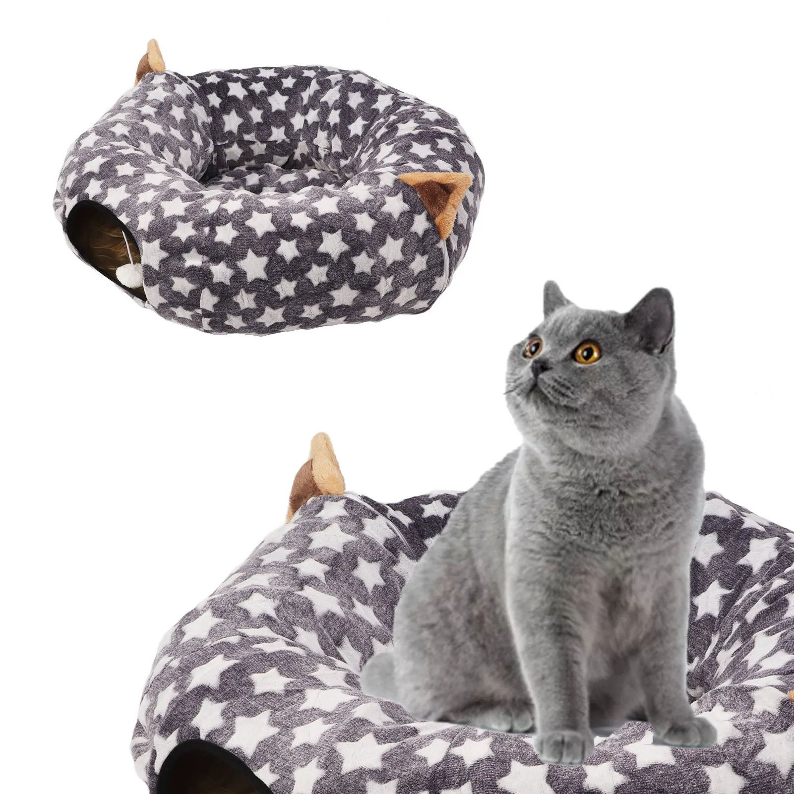 Round Cat Beds House Funny Cat Tunnel Toy Soft Long Plush Dog Bed For Small Dogs Basket Kittens Bed Mat Kennel Deep Sleep
Round Cat Beds House Funny Cat Tunnel Toy Soft Long Plush Dog Bed For Small Dogs Basket Kittens Bed Mat Kennel Deep Sleep