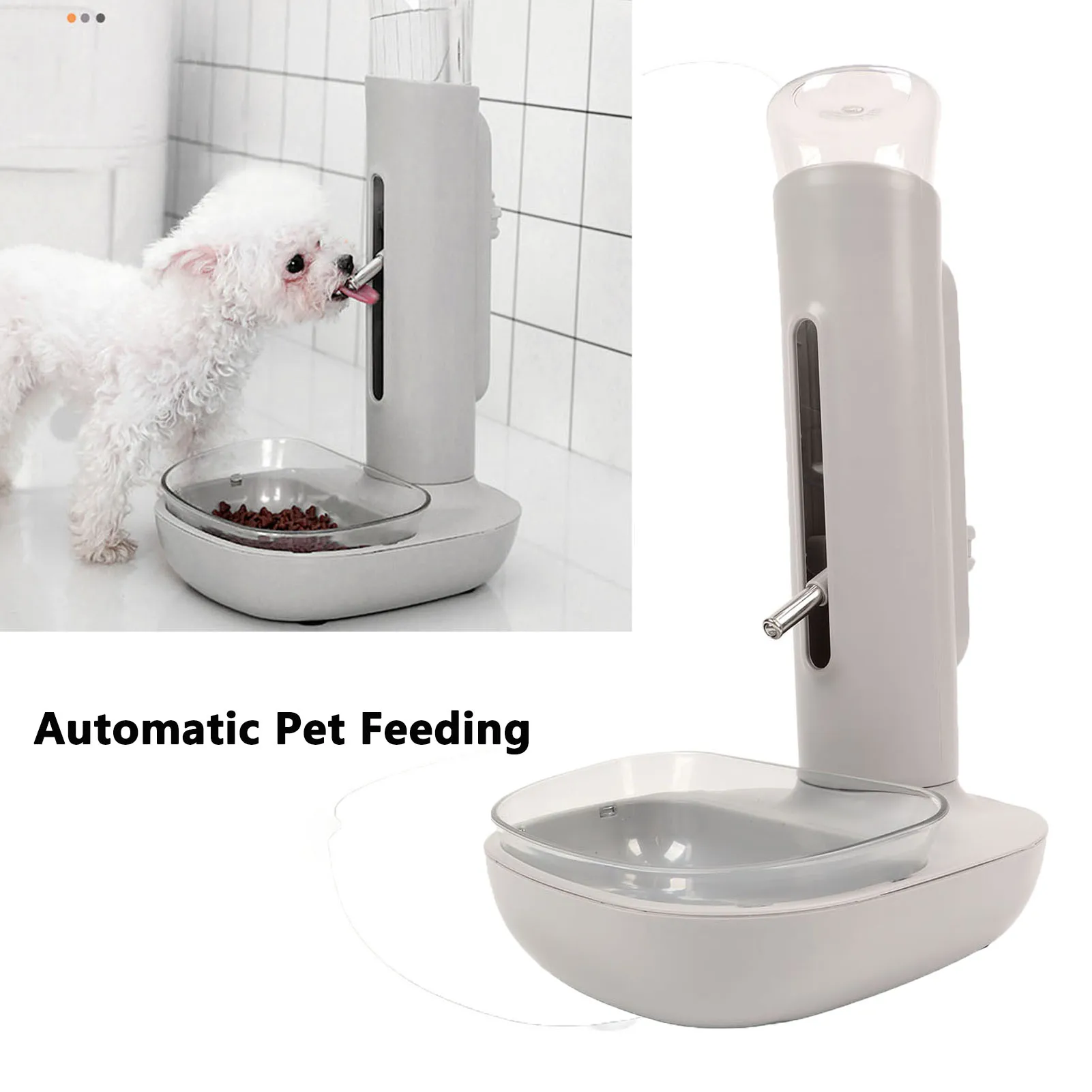 

Pet Cat Dog Water Drinker Dispenser Food Stand Hamster Feeder Dish Bowl Bottle Automatic Fountain Drinker 680ML