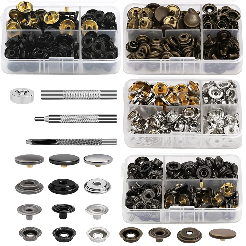 LMDZ 12mm Leather Snaps Fasteners Kit Metal Button Snaps Set Press Studs with 4 Installation Tools 4 Colors Leather Snaps
LMDZ 12mm Leather Snaps Fasteners Kit Metal Button Snaps Set Press Studs with 4 Installation Tools 4 Colors Leather Snaps