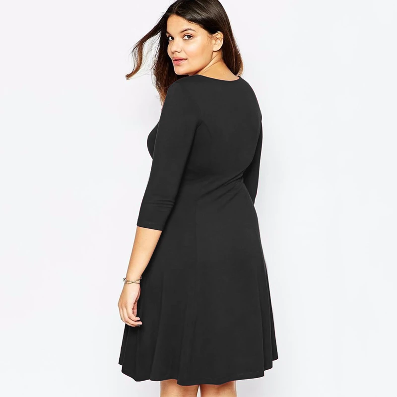 Plus Size Square Neck A-line Dress Women Quarters Sleeve Knee Length Elegant Office Lady Dress Spring Casual Dress 5XL 6XL 7XL
Plus Size Square Neck A-line Dress Women Quarters Sleeve Knee Length Elegant Office Lady Dress Spring Casual Dress 5XL 6XL 7XL