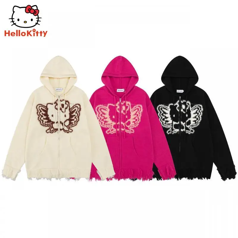 Зимний теплый Свитшот Kawaii Hello Kitty, мультяшный аниме Sanrio, свитшот на молнии с капюшоном, студенческий кардиган для отдыха, свитер в подарок
Зимний теплый Свитшот Kawaii Hello Kitty, мультяшный аниме Sanrio, свитшот на молнии с капюшоном, студенческий кардиган для отдыха, свитер в подарок