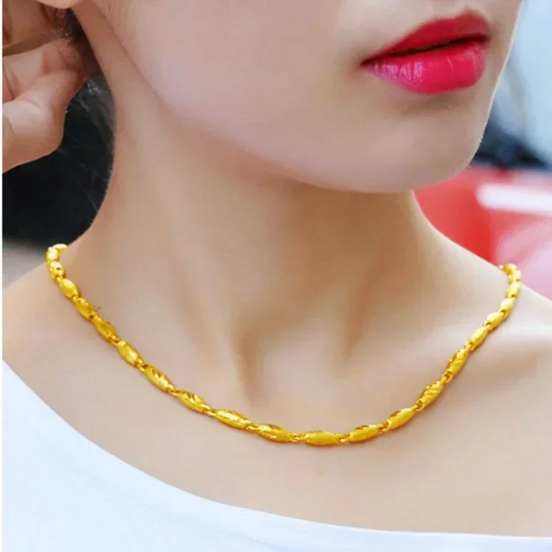 Gold Shop Same 999 Gold Necklace Women's Real Gold Necklace Pendant Gold Necklace Jewelry 5D Gold Wedding Gift
Gold Shop Same 999 Gold Necklace Women's Real Gold Necklace Pendant Gold Necklace Jewelry 5D Gold Wedding Gift