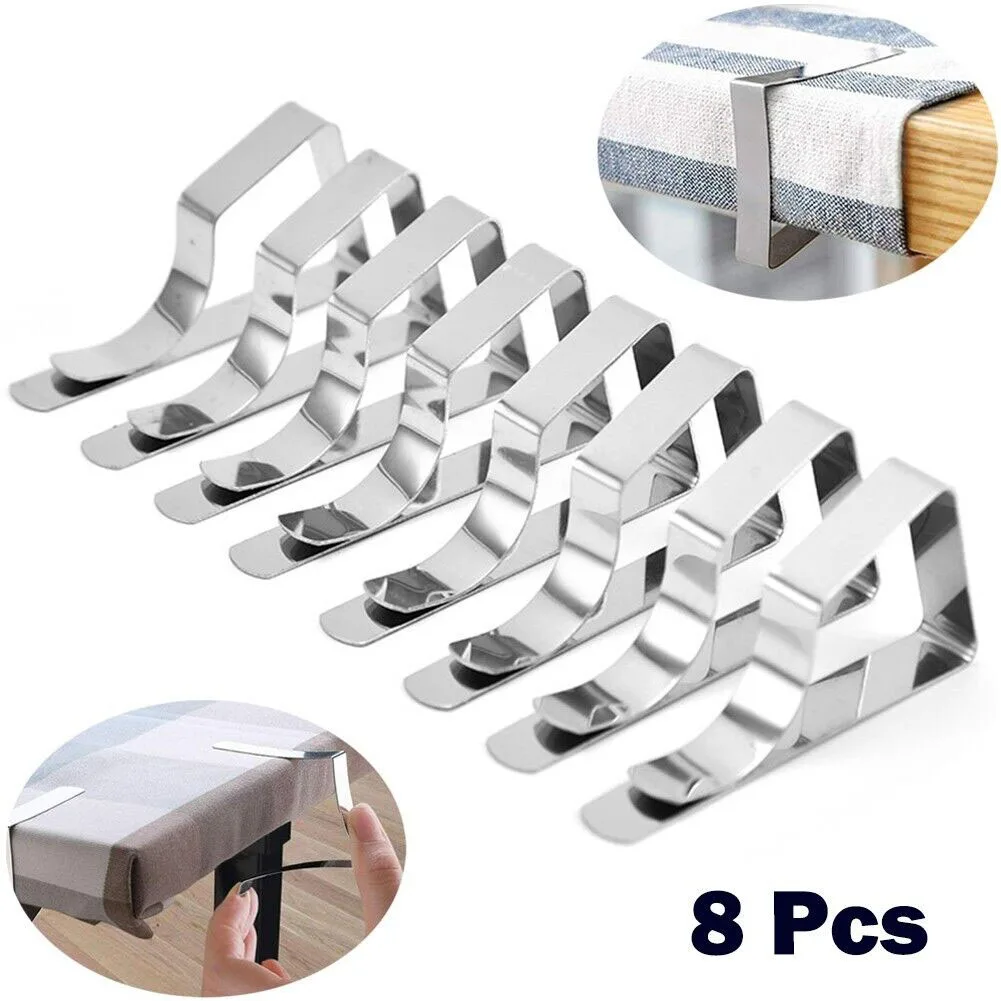 8pcs Stainless Steel Table Cloth Clip Wedding Picnic Table Cover Clip Holder Round Tablecloth Stable Clips For Home Fixed Clip
8pcs Stainless Steel Table Cloth Clip Wedding Picnic Table Cover Clip Holder Round Tablecloth Stable Clips For Home Fixed Clip