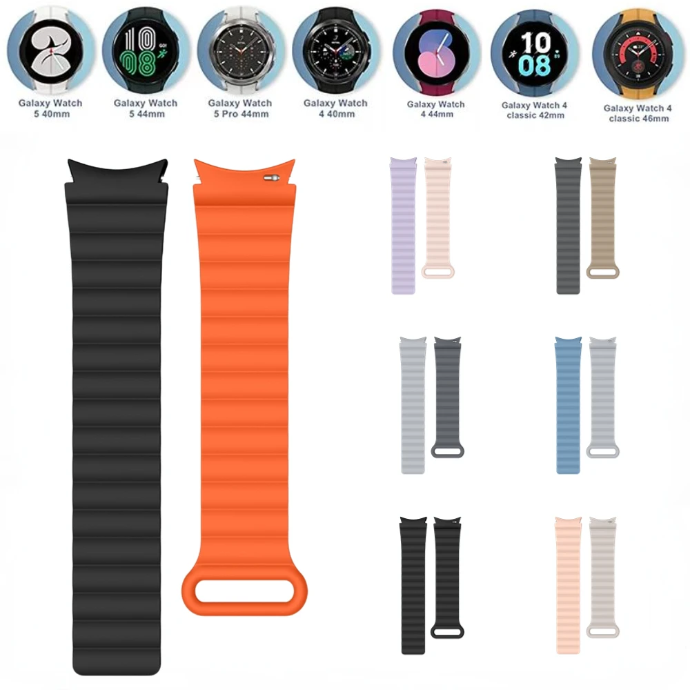 Magnetic Silicone Strap For Samsung Galaxy Watch 4/5/6 40mm 44mm/5 Pro 45mm Wristband Galaxy Watch 4/6 Classic 42 46mm 47mm 43mm
Magnetic Silicone Strap For Samsung Galaxy Watch 4/5/6 40mm 44mm/5 Pro 45mm Wristband Galaxy Watch 4/6 Classic 42 46mm 47mm 43mm