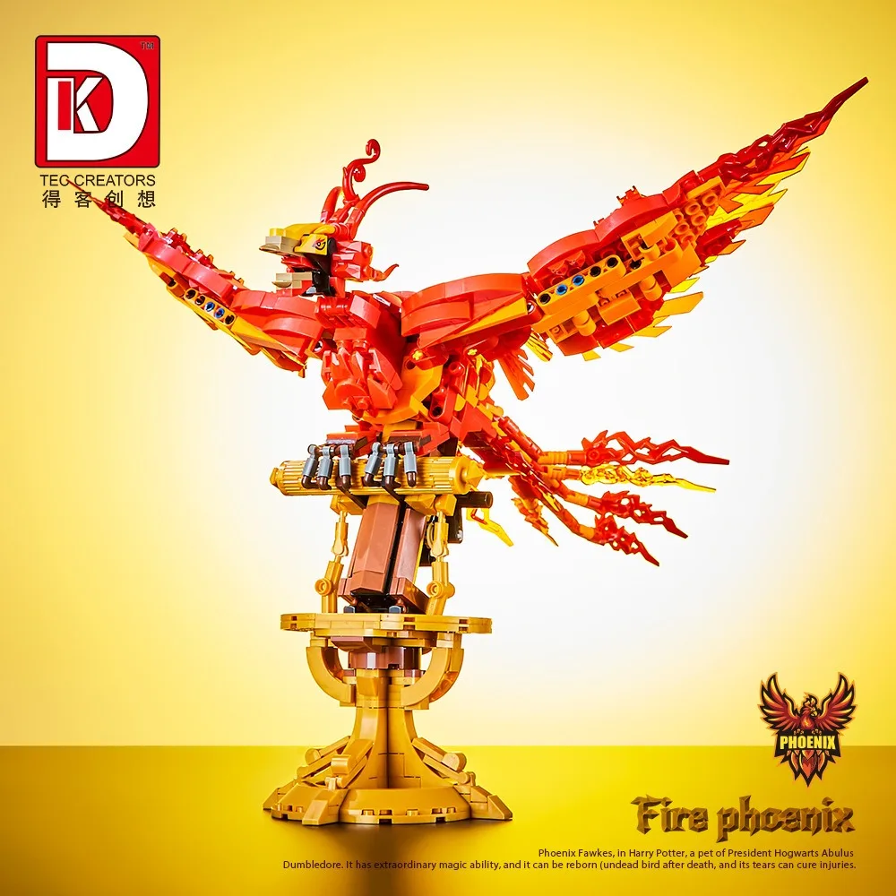 938PCS Creative Magic Movie Fire Phoenix Building Blocks Chinese Fly Divine Beast Animal Bird Model Bricks Assemble Toy Kid Gift 938PCS Creative Magic Movie Fire Phoenix Building Blocks Chinese Fly Divine Beast Animal Bird Model Bricks Assemble Toy Kid Gift