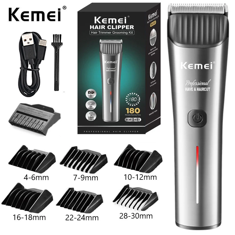 Kemei Electric Hair Clippers Professional Men Adult Kids Trimmers Cordless Rechargeable Hair Cutter Barber Hair Cutting Machine
Kemei Electric Hair Clippers Professional Men Adult Kids Trimmers Cordless Rechargeable Hair Cutter Barber Hair Cutting Machine