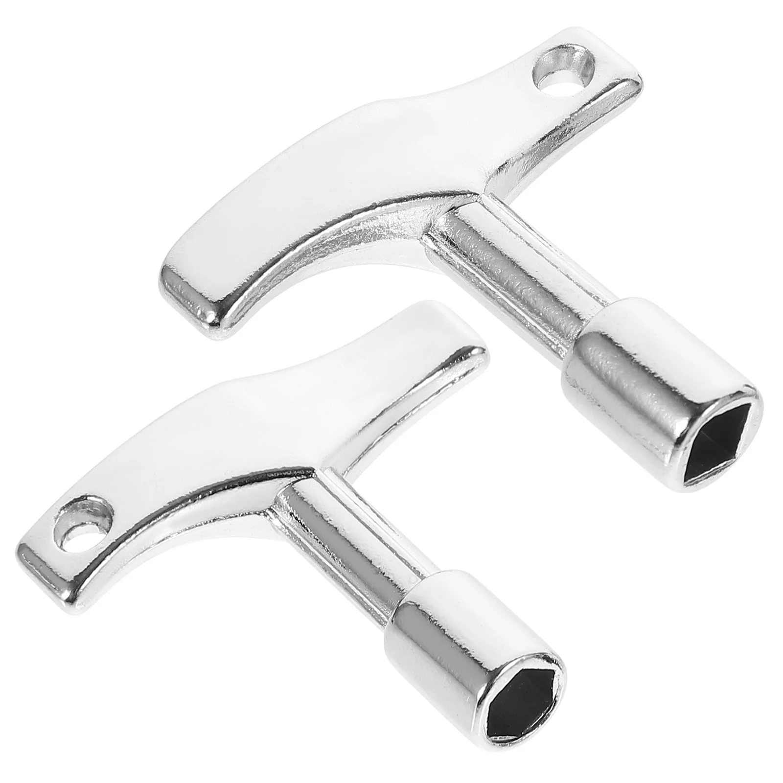 

2 Pcs Hexagonal Square Zinc Alloy Tuning Key Drum Drums Tools Keys Wrenches Snare Accessories Instrument Parts