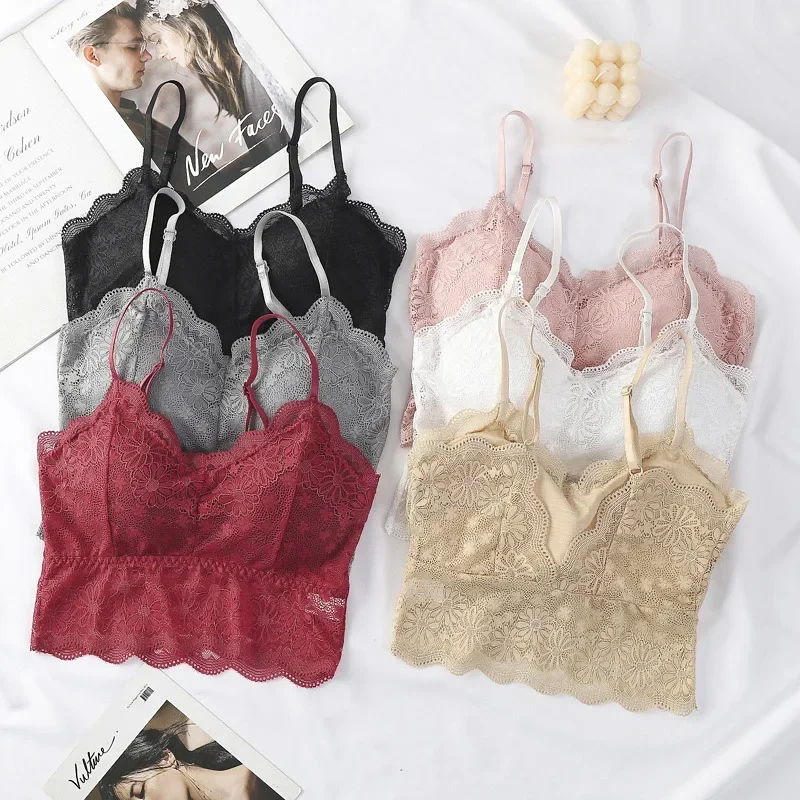 V-shaped lace beauty Back Wrap Top Top Bra with adjustable strap Straps with bra pads without underwire
V-shaped lace beauty Back Wrap Top Top Bra with adjustable strap Straps with bra pads without underwire