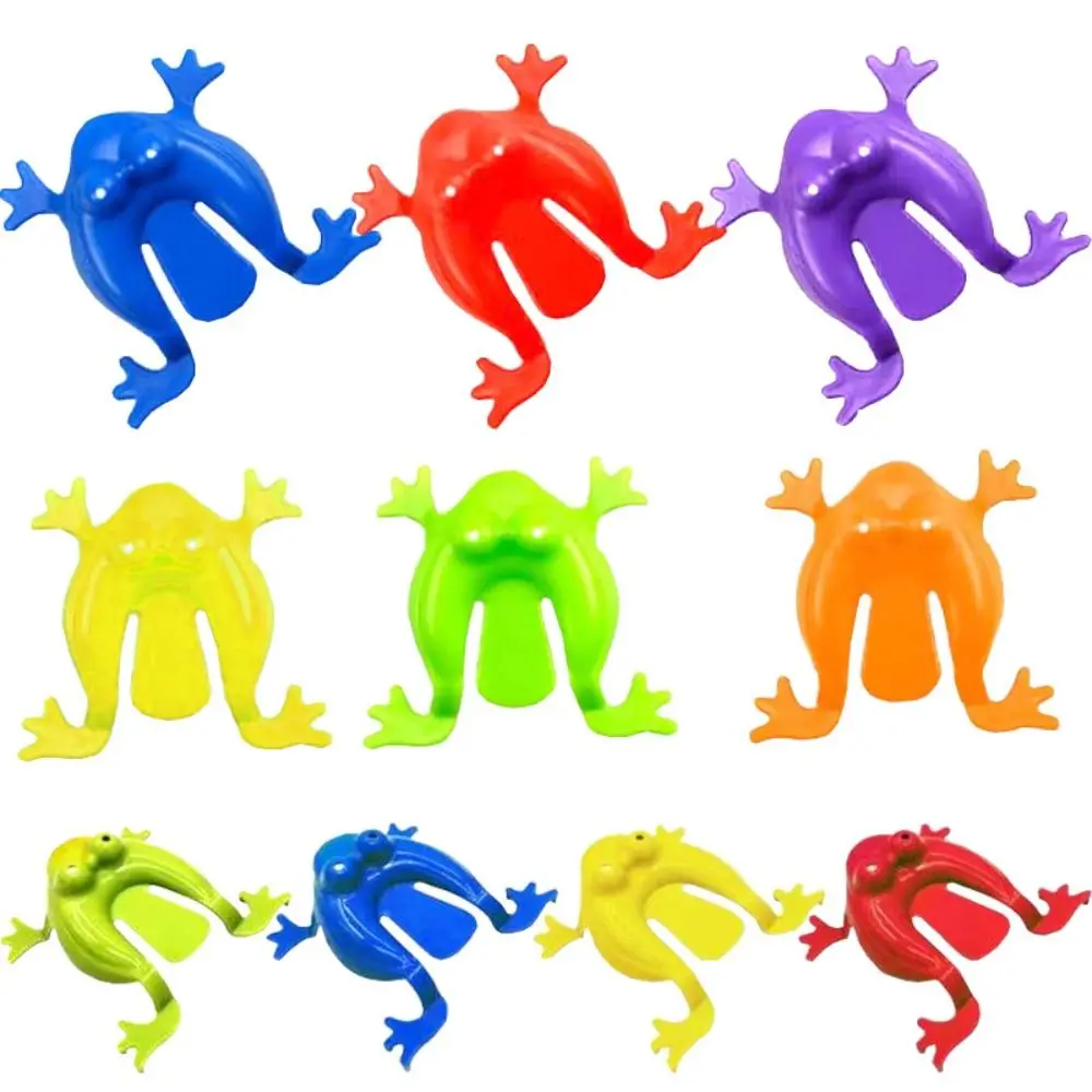 

30Pcs Contest Games Jumping Leap Frog Fidget Toy Novelty Assorted Stress Reliever Toys Bounce Candy Color Jumping Frog Toys