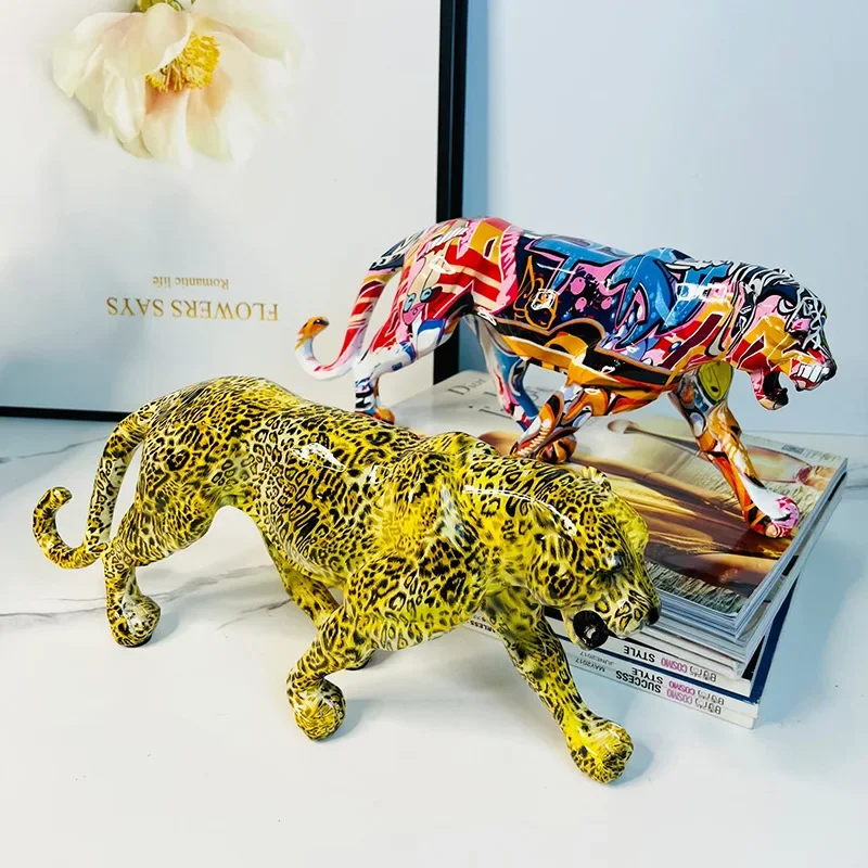 Doodle leopard statue, colorful home decor art leopard statue craft for living room, bedroom, office space decoration.
Doodle leopard statue, colorful home decor art leopard statue craft for living room, bedroom, office space decoration.