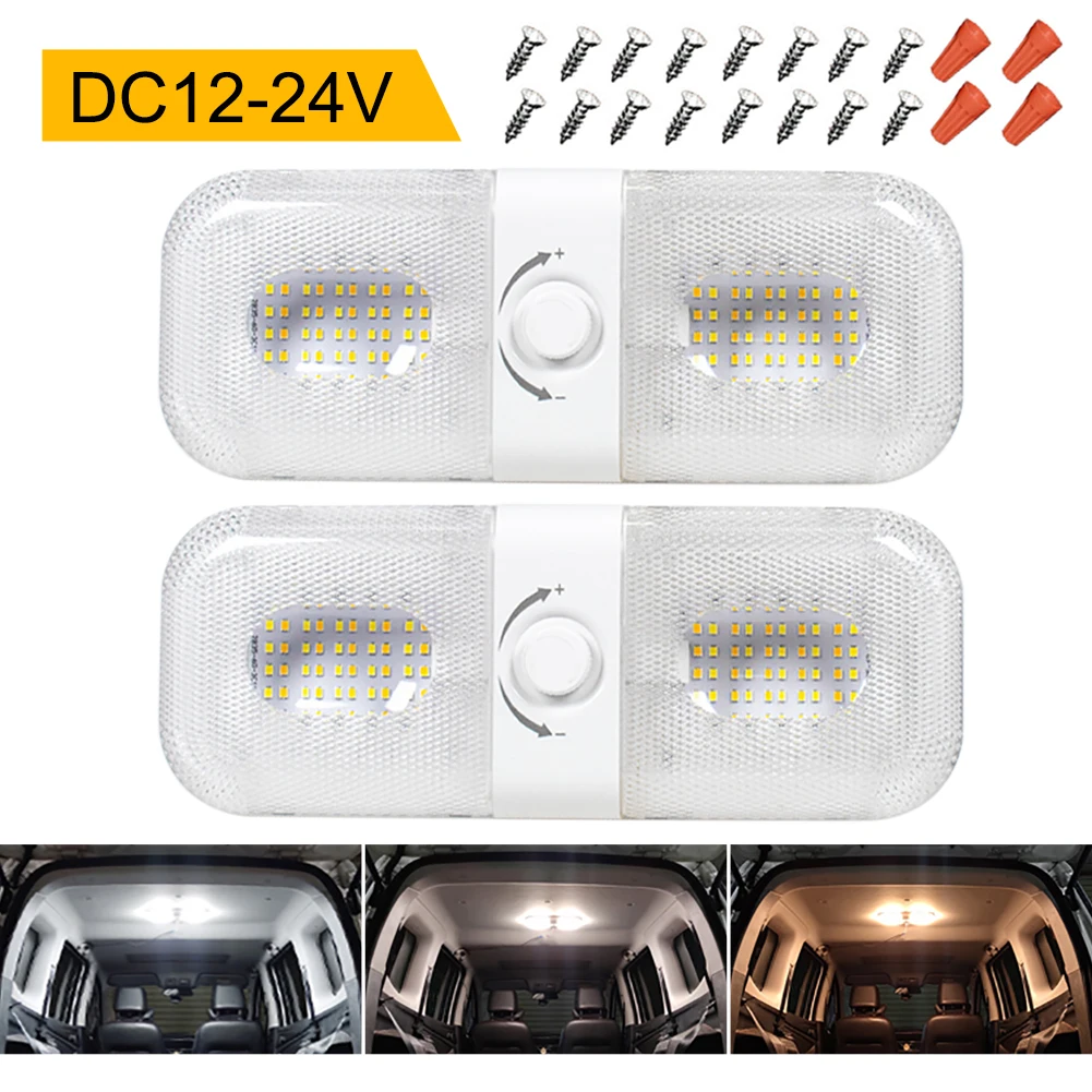 2Pcs Dome Light DC12-24V 1700LM High Brightness Dome Light Ceiling Reading Light For RV Camper BMW Tesla VW Benz car Accessories
2Pcs Dome Light DC12-24V 1700LM High Brightness Dome Light Ceiling Reading Light For RV Camper BMW Tesla VW Benz car Accessories