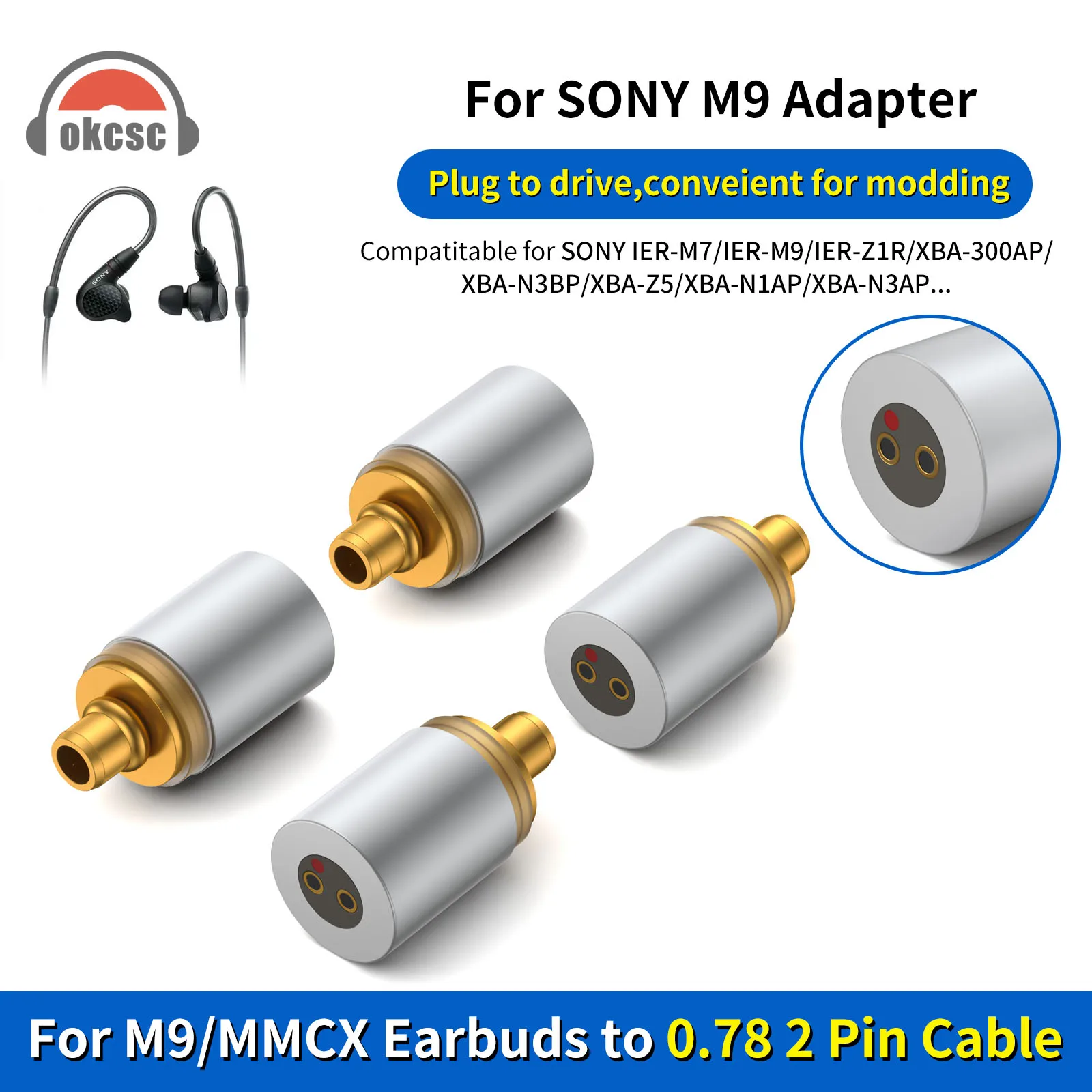 Okscc наушники Adater 0,78 2 Pin Женский к SONY M7 мужской соединитель для SONY IER-M7/IER-M9/IER-Z1R/XBA-300AP/XBA-N3BP
Okscc наушники Adater 0,78 2 Pin Женский к SONY M7 мужской соединитель для SONY IER-M7/IER-M9/IER-Z1R/XBA-300AP/XBA-N3BP