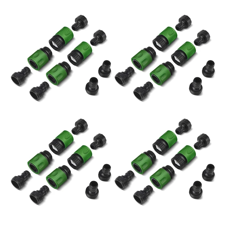 

Garden Quick Connect Release Water Hose Fittings Plastic Connectors, Male & Female 3/4 Inch GHT 40Pcs