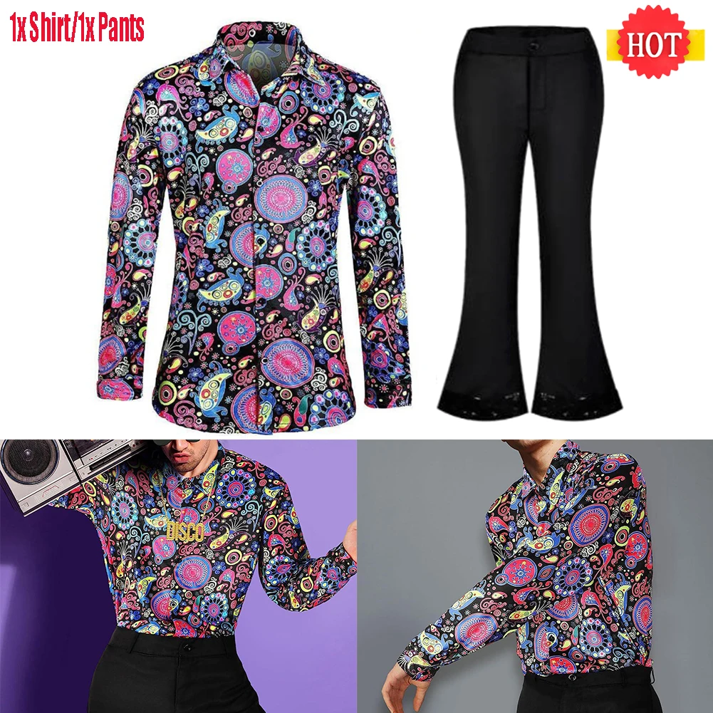 Men Retro Floral Multicolour Festival 70s Disco Party Casual Long Sleeve Dress Shirt/Pants Casual Oversized
Men Retro Floral Multicolour Festival 70s Disco Party Casual Long Sleeve Dress Shirt/Pants Casual Oversized