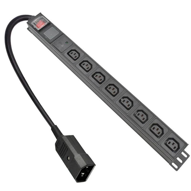 PDU Power Strip Surge protection Distribution Digital display ammeter C13 8 Way output socket EU US UK AU PLUG
PDU Power Strip Surge protection Distribution Digital display ammeter C13 8 Way output socket EU US UK AU PLUG