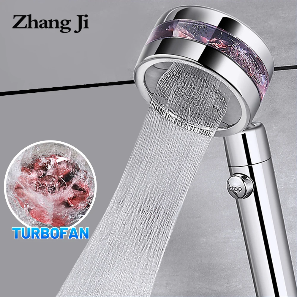 ZhangJi ванная комната двойная панель пропеллер приводная душевая головка с кнопкой