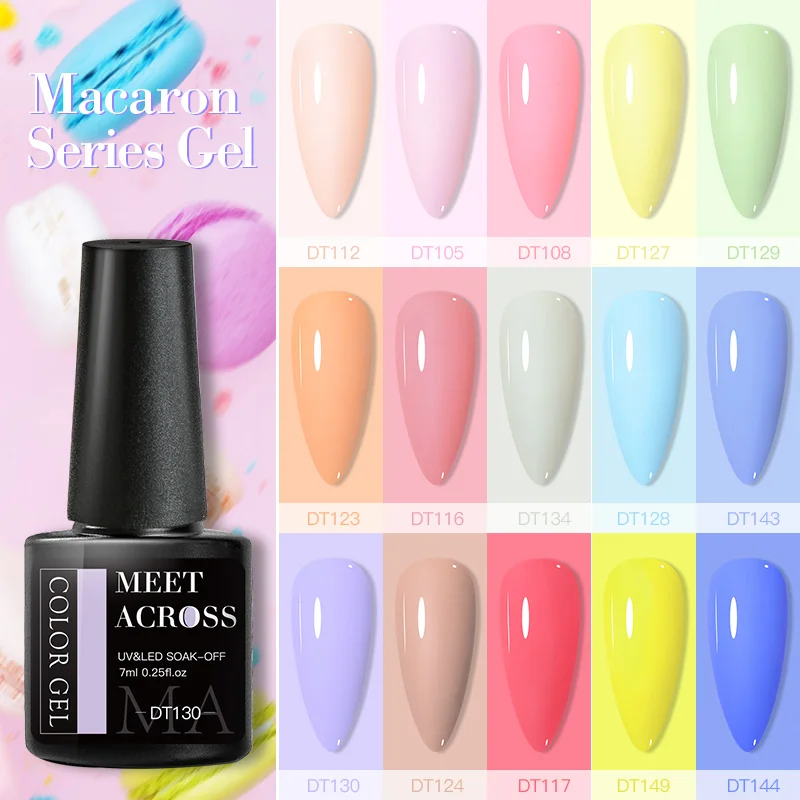 MEET ACROSS 7ml Macaron Series Gel Nail Polish Colorful Candy Color Semi Permanent Soak Off UV Gel Nail Art Varnish Spring
MEET ACROSS 7ml Macaron Series Gel Nail Polish Colorful Candy Color Semi Permanent Soak Off UV Gel Nail Art Varnish Spring