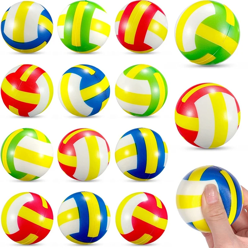 

30 шт. Мини-волейбол, стрессовые Мячи 2,36 дюйма, спортивные мини-мячи для волейбола, игрушки для детей для снятия стресса, искусственные игрушки