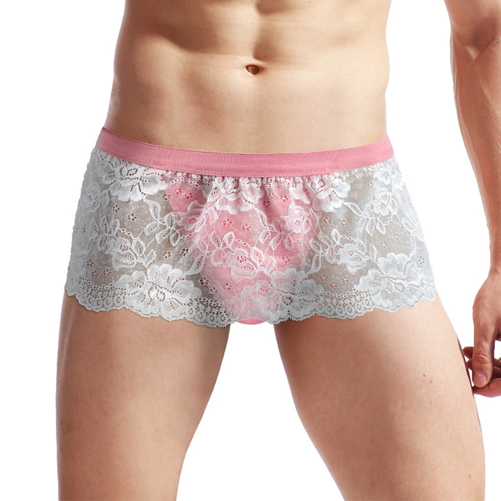 Sissy Men Lace Lingerie Low Rise Skirted Panties Transparent Crossdressing Sexy Solid Underwear Gay Transvestism G-String
Sissy Men Lace Lingerie Low Rise Skirted Panties Transparent Crossdressing Sexy Solid Underwear Gay Transvestism G-String