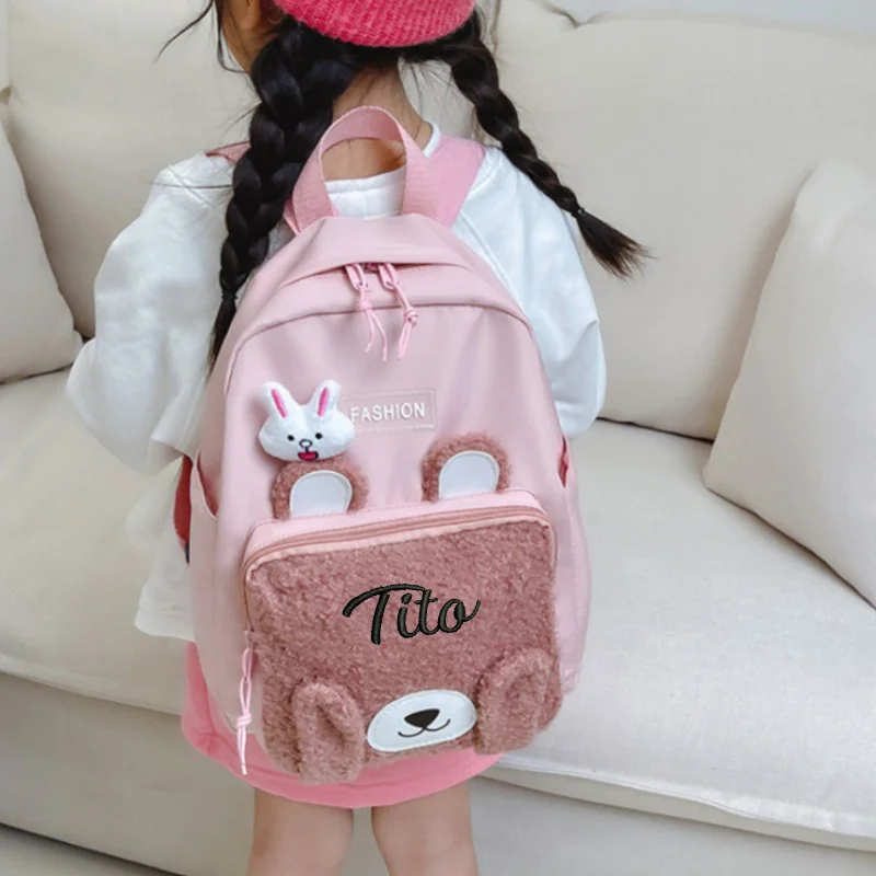 Rabbit Doll Children's Backpack Personalized Embroidered Name Primary School Schoolbag Baby Travel Customized Small Backpack
Rabbit Doll Children's Backpack Personalized Embroidered Name Primary School Schoolbag Baby Travel Customized Small Backpack