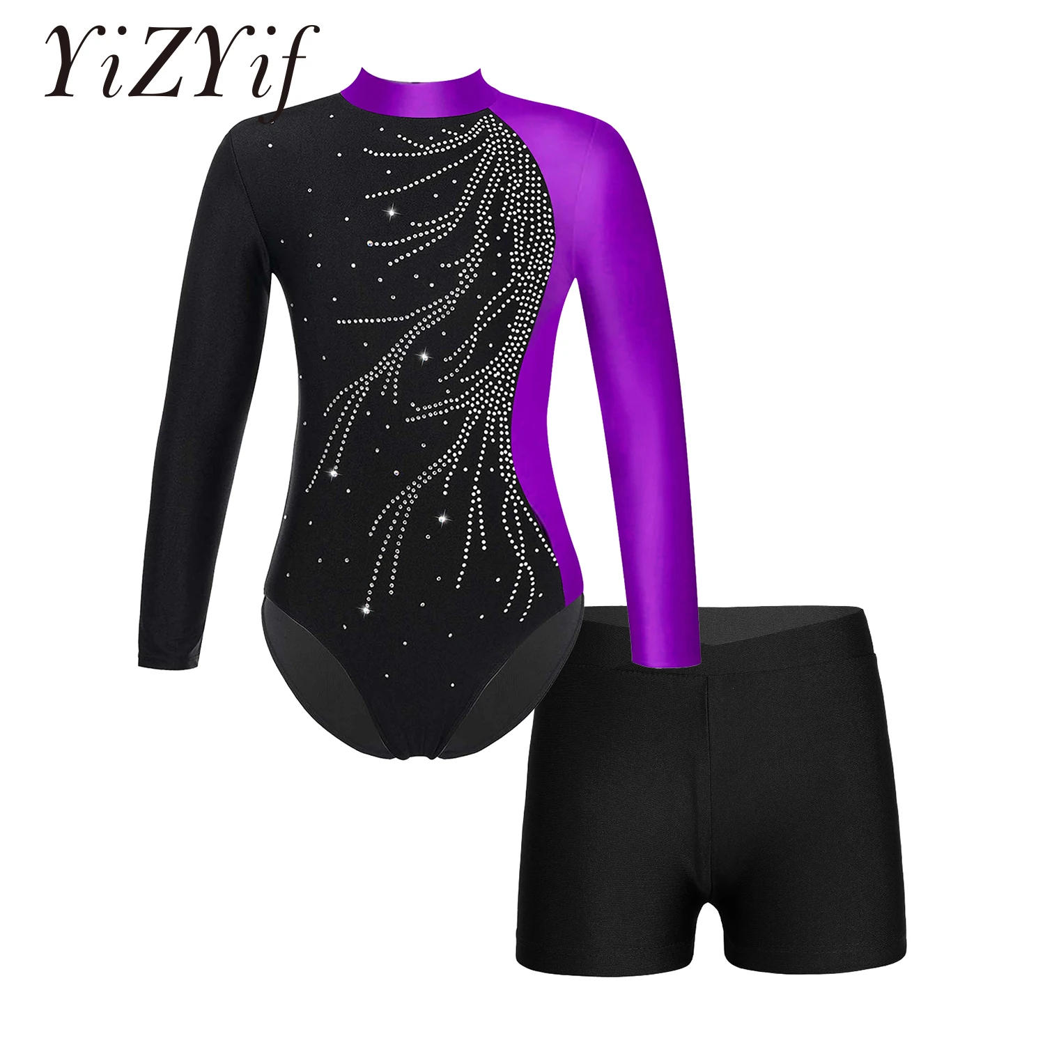 Kids Girls Ballet Dancewear Sets Gymnastics Workout Outfits Long Sleeves Skating Leotard Bodysuit with Shorts Dance Costume
Kids Girls Ballet Dancewear Sets Gymnastics Workout Outfits Long Sleeves Skating Leotard Bodysuit with Shorts Dance Costume