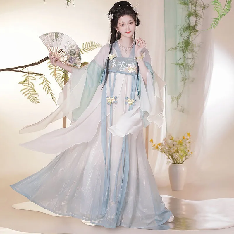 

Han Yue Tang Hua Yu Women's Chinese Clothing Chest Elements Super Fairy Daily Elegant Jacket and Dress