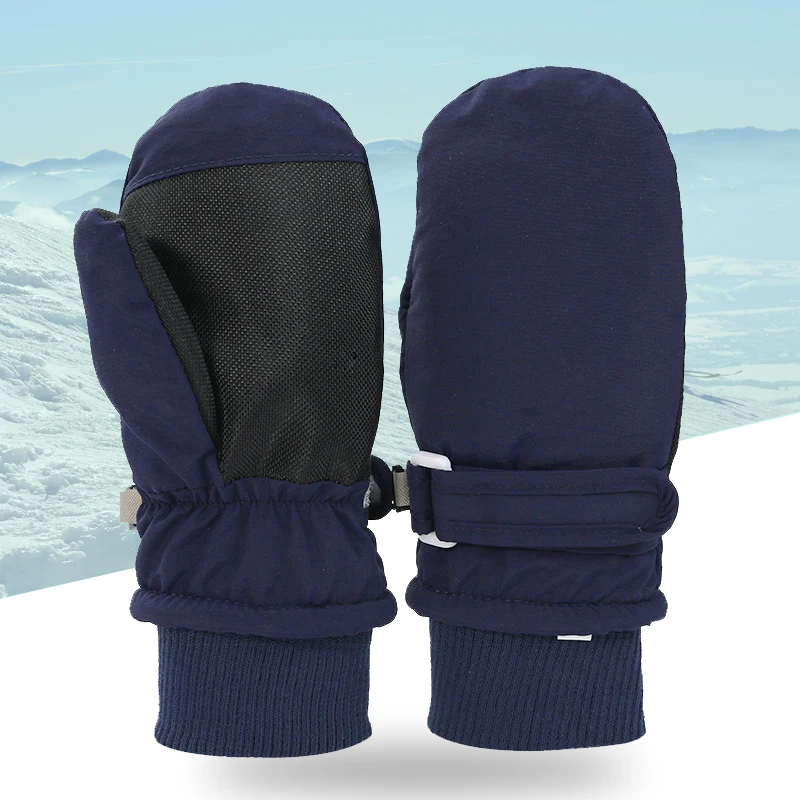 

Baby Skiing Gloves Children Winter Warm Quick Dry Anti Slip Extend Wrist Water Repellent Thicked Cycling Snowboard Snow Mittens
