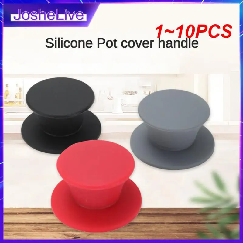 

1~10PCS Pot Lid Knob Silicone Universal Pot Handle Replacement Kitchen Cookware Cover Knobs for Pan Lid Black kitchen