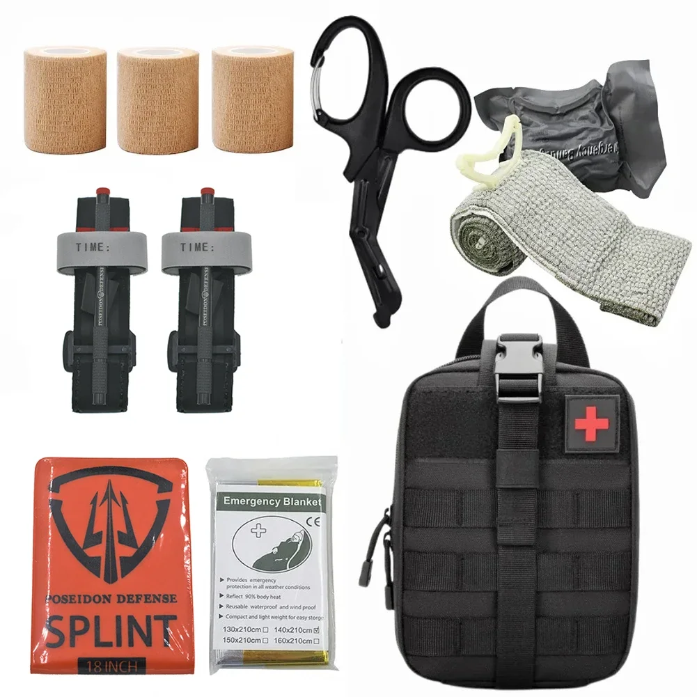 

IFAK hemostasis First Aid Kit Military Edc Survival Trauma Emergency Kits Bag Gear Outdoor Medical Pouch Tourniquet Scissors