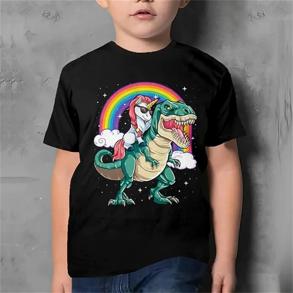New Children's Boys' T-shirt Short Sleeve Dinosaur 3D Printing Pattern Animal Children's Top Summer Cool Daily Clothing
New Children's Boys' T-shirt Short Sleeve Dinosaur 3D Printing Pattern Animal Children's Top Summer Cool Daily Clothing