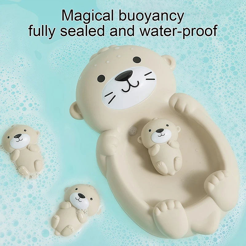 Lovely Otter Family Baby Bath Toy Silicone Bathroom Toys Parent-Child Otter Floating Water Toy Soft Squeeze Bathtub Toy for Baby Lovely Otter Family Baby Bath Toy Silicone Bathroom Toys Parent-Child Otter Floating Water Toy Soft Squeeze Bathtub Toy for Baby