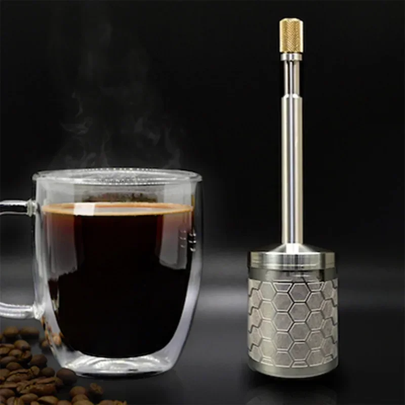 

Ручная кофеварка для фильтрации кофеварки легкая нержавеющая сталь пресс непосредственная Чистка чая портативная для путешествий