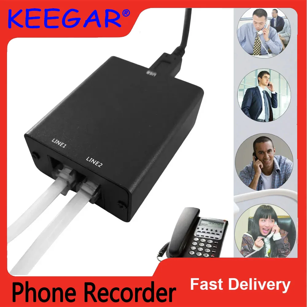 

Mini Telephone Call Recorder,Record Telephone Voice Without Computer,Date & Time Stamp on Recorded File Phone Audio Recorder