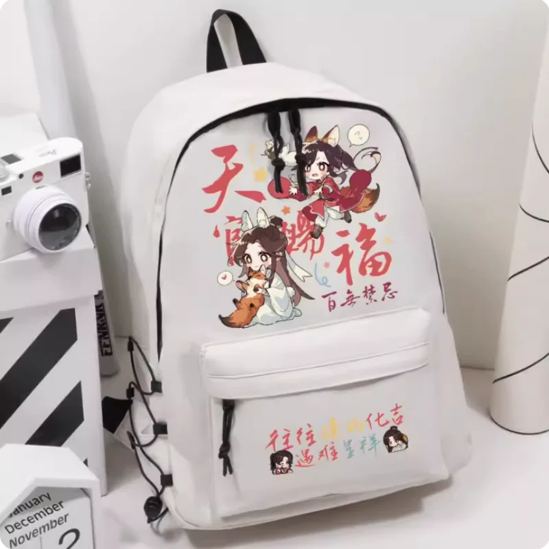 

Anime Tian Guan Ci Fu Huacheng Xielian Elastic Band Decoration Girls Bagpack Backpack Travel Bag Boy Teenager Schoolbag