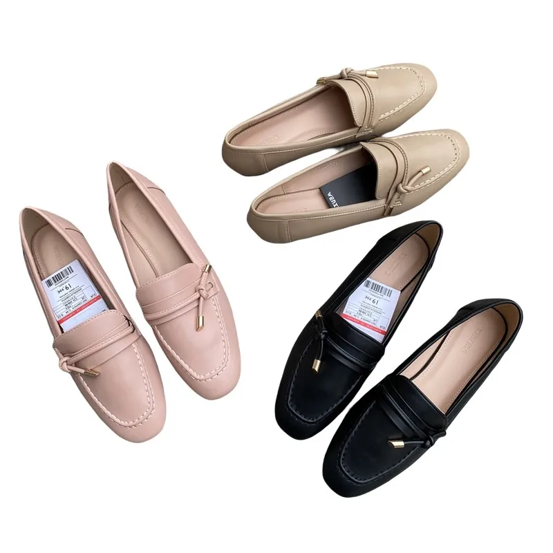 

PU Leather Moccasin Women Flat Shoes Oxfords Lazy Square Toe Slip-on Loafers Lady Casual Walk Shoes Woman Flats Spring Plus Size
