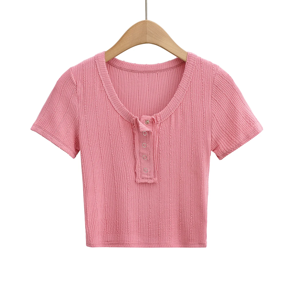 UNUTH Girls Half-open Collar Raw Five-prong Button Short Sleeve Tees 2022 Summer Fashion Ladies Casual Female Solid Color Tees T
UNUTH Girls Half-open Collar Raw Five-prong Button Short Sleeve Tees 2022 Summer Fashion Ladies Casual Female Solid Color Tees T