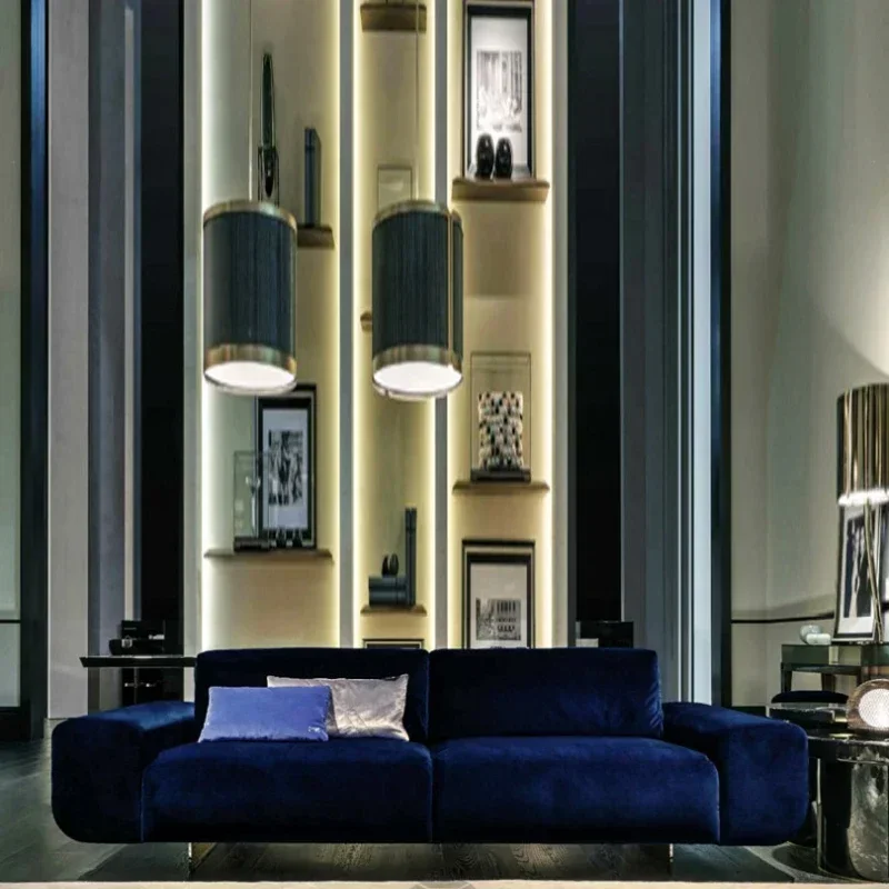 Light Luxury Blue Sofa Italian Velvet Three-Seat Sofa One-Line Modern Simple Sofa for Multi-User Fashion Customization
Light Luxury Blue Sofa Italian Velvet Three-Seat Sofa One-Line Modern Simple Sofa for Multi-User Fashion Customization