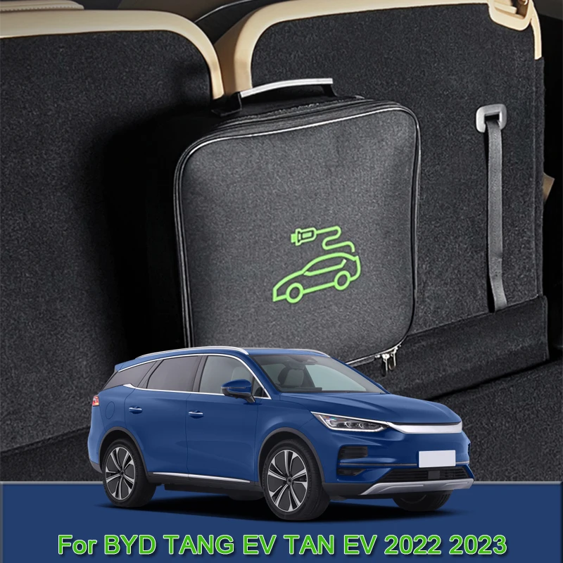 

EV Car Charging Cable Storage Carry Bag Charger Plugs Sockets Waterproof Fire Retardant For BYD TANG EV TAN EV 2022 2023 2024