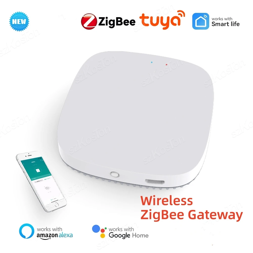 

Tuya Zigbee 3.0 Gateway Hub Smart Home Bridge Wireless Smart Life Remote Control Zigbee Protocol Works With Alexa Google Home
